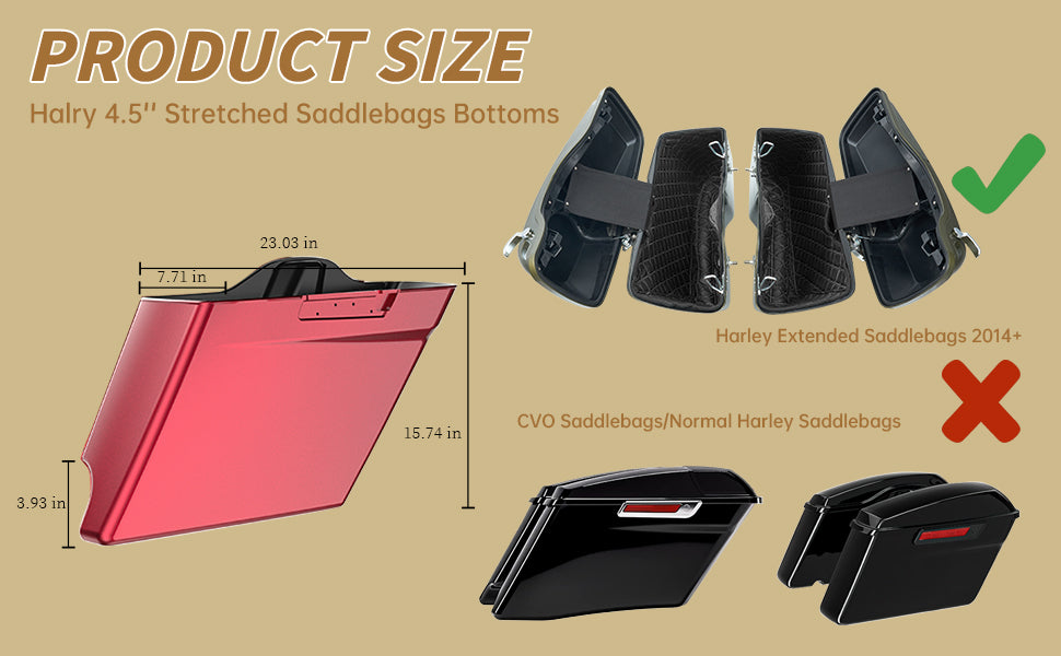 size of Custom saddlebag liners